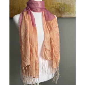 Pink/Gold Lightweight Scarf